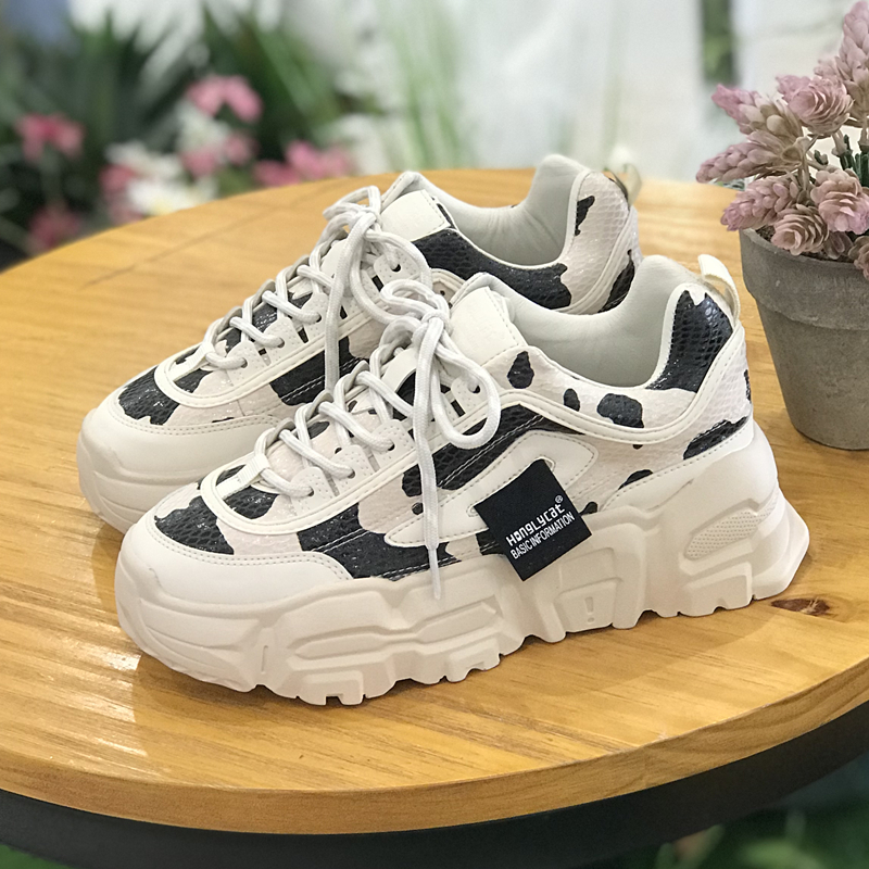 fashion韩版增高厚底撞色老爹鞋女ins百搭休闲时尚休闲鞋