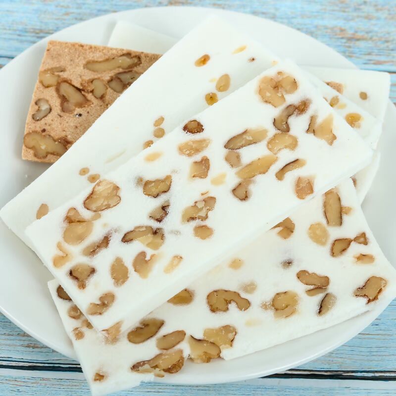 零食好丽松仁糕云片传统糕点核桃500克红糖休闲传统