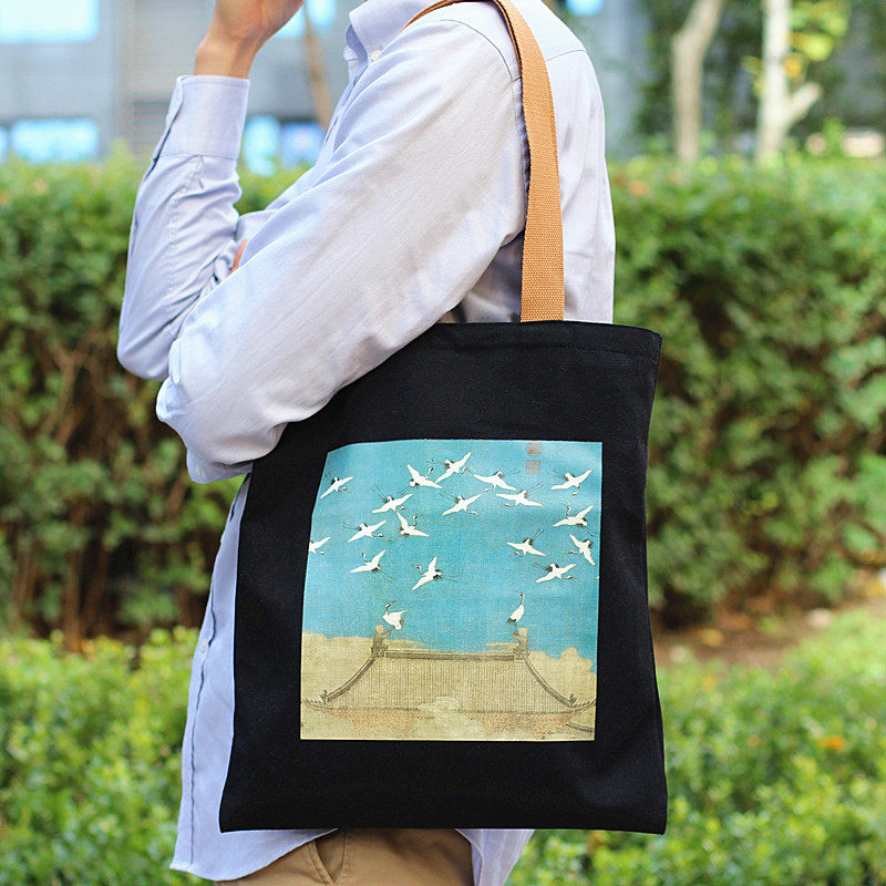 帆布包故宫宫廷文创斜跨包双层休闲休闲包包包清新创意礼盒