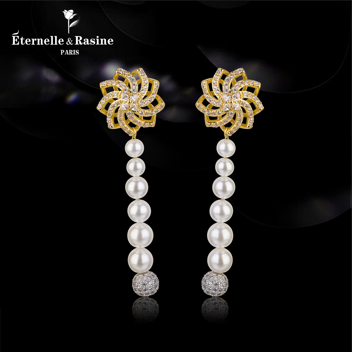 耳环法国永恒永恒时时尚气质首饰人造母贝珍珠耳环