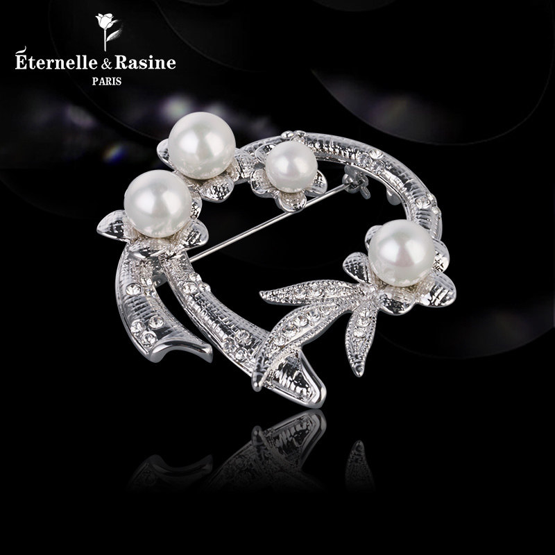 法国eternelle时尚优雅高档胸针气质胸花双用别针胸针