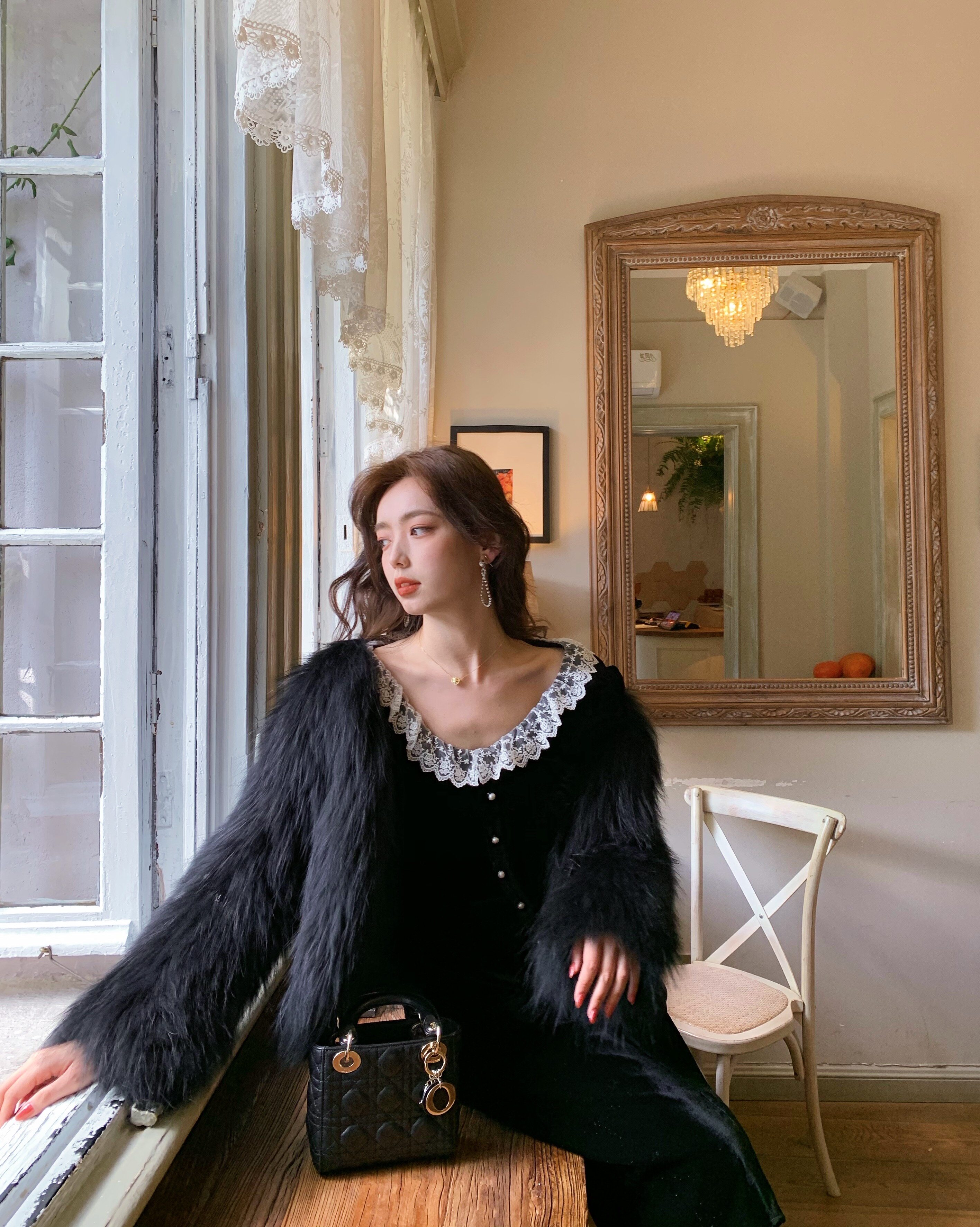 acaine外套皮草毛皮草短款阿彩秋冬质感高阶贵妇皮草