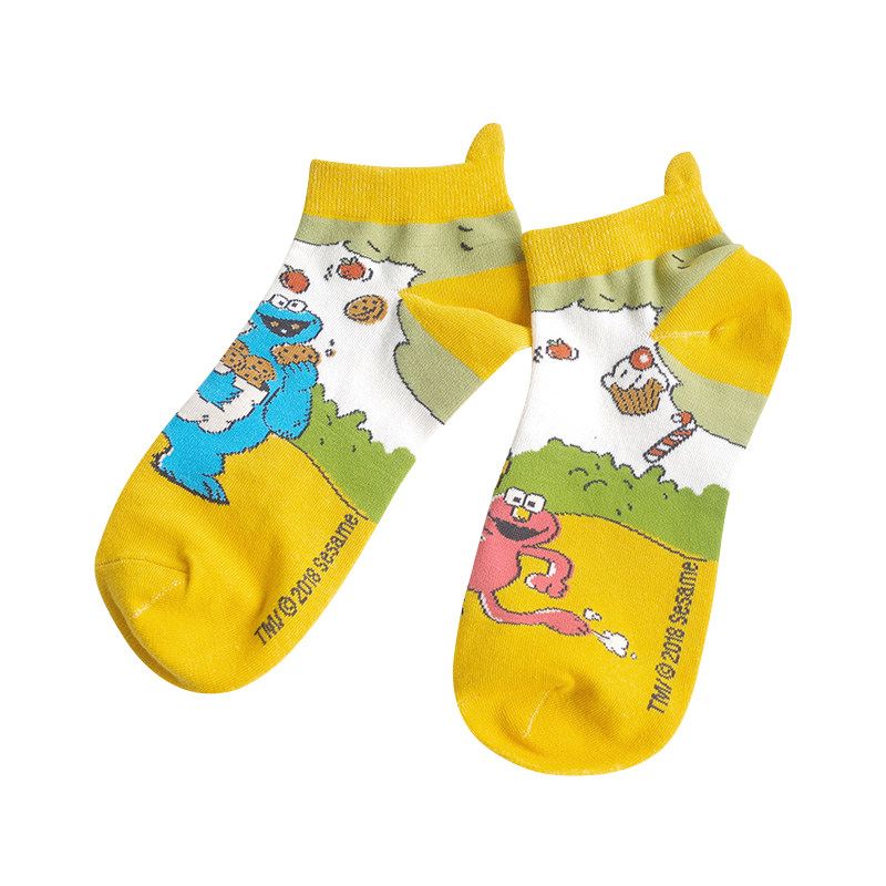 破破袜子女韩国纯棉短袜春夏学院风日可爱卡通船袜