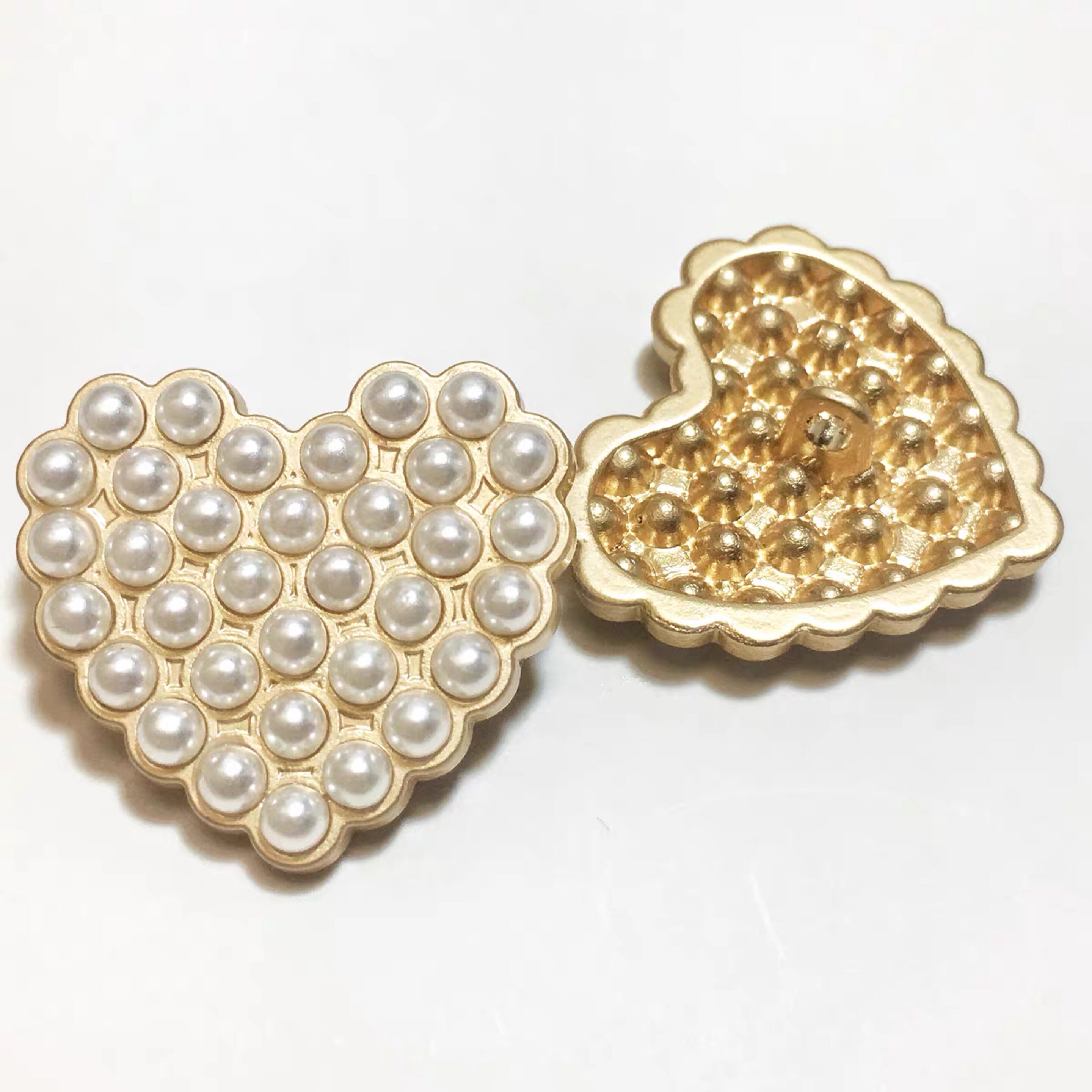 心形高档爱心纽扣金属装饰桃心扣子上衣毛衣纽扣