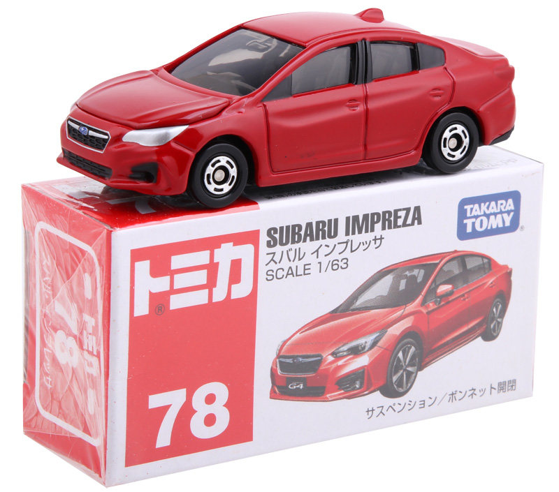 tomy多美卡tomica红白78号绝版合金车模模型斯巴鲁车模