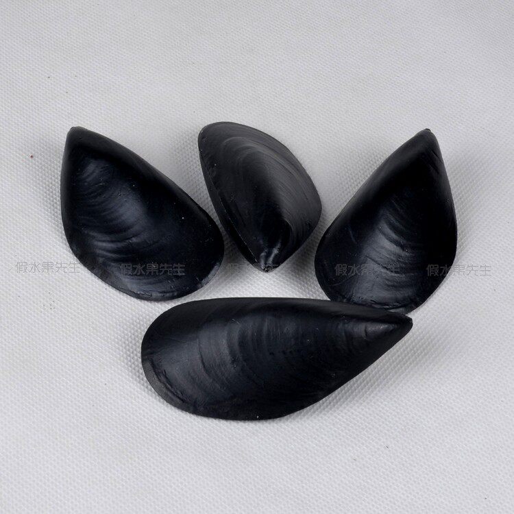 仿真水果鱼虾食品模型蔬菜面包家居蚌壳黑贝壳仿真水果