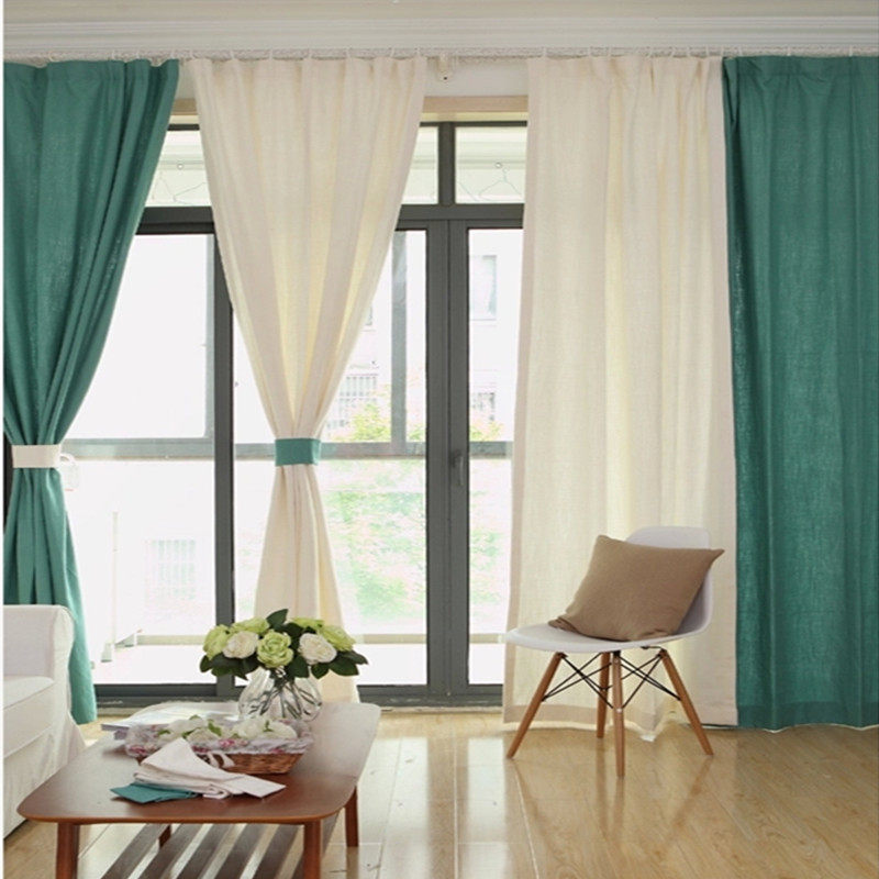 棉麻布艺门帘布帘厨房玄关纯色客厅卧室隔断门帘