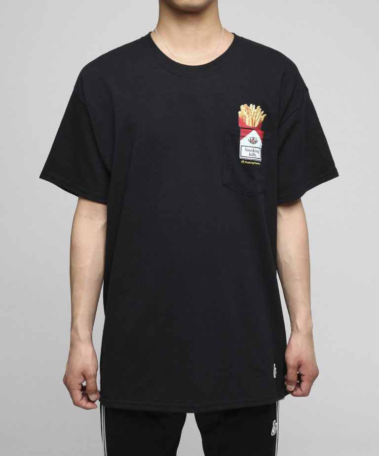 cp潮铺日潮fr2smokingkills口袋薯条情侣短袖t恤