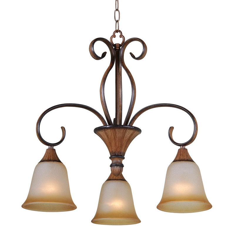 美式吊灯灯头朝下餐厅三头复古铁艺出口美国灯饰乡村田园风格灯具