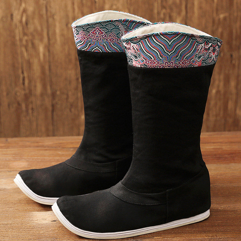 2021黑色古风皂靴汉服明制官靴武侠靴子百搭时装靴