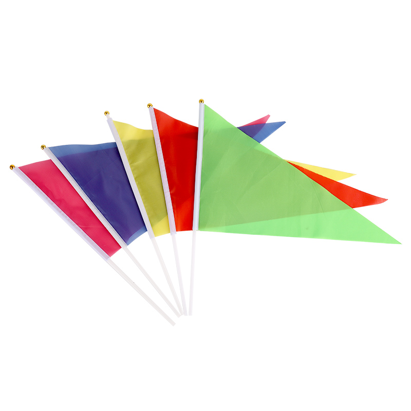 三角旗旗手7号小旗旗杆挥旗动手旗活导游彩色旗帜