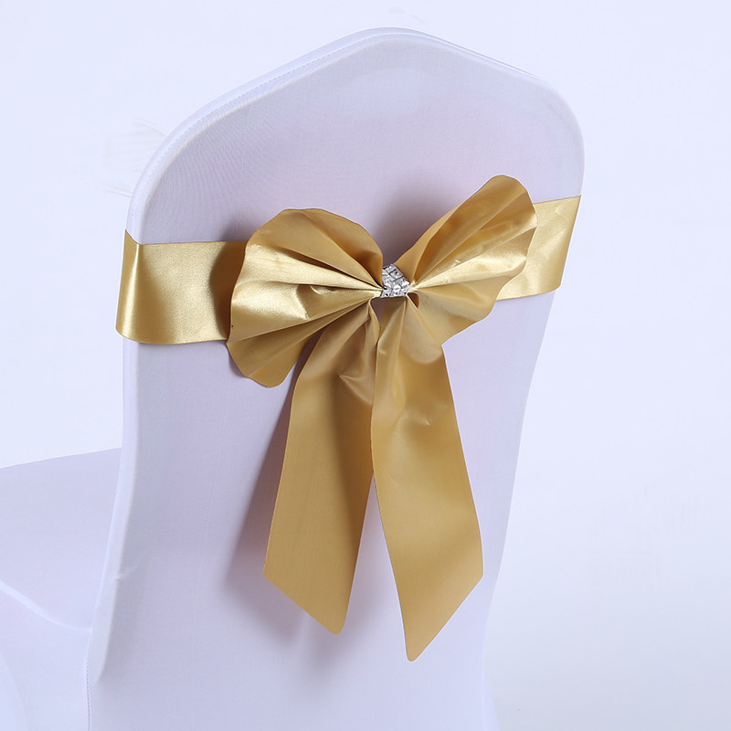酒店宴会椅背蝴蝶结免系椅子背花绑带椅套