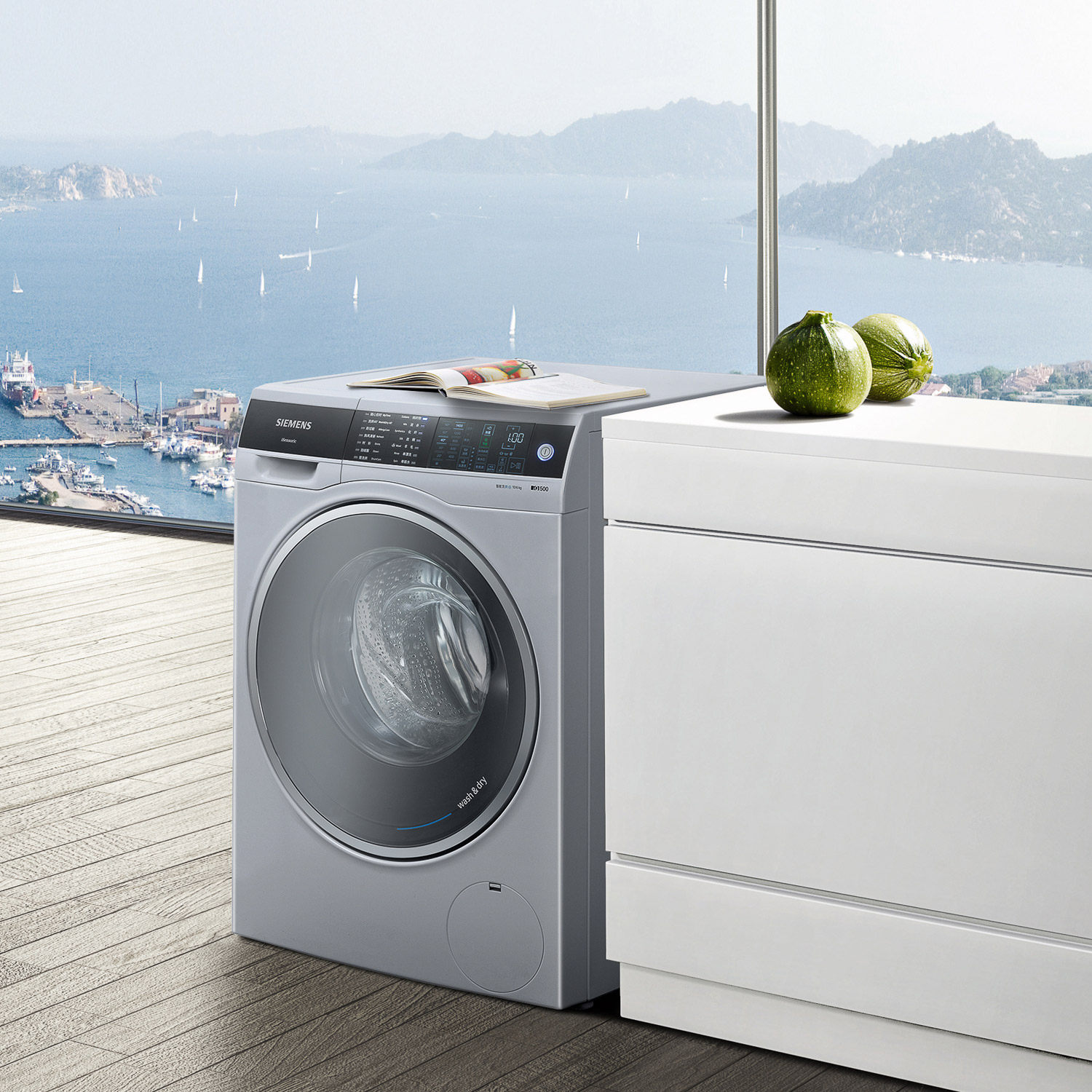 siemens西门子高端变频10 6公斤滚筒烘干洗衣机