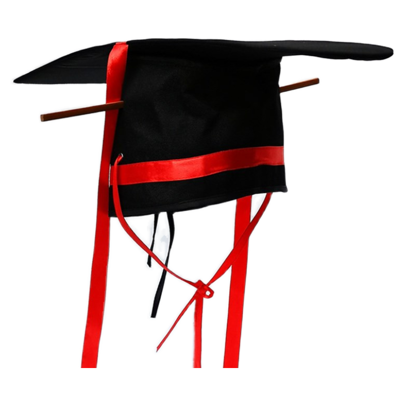 古代官帽学士帽汉服头冠玄端平顶冠中式婚礼帽子