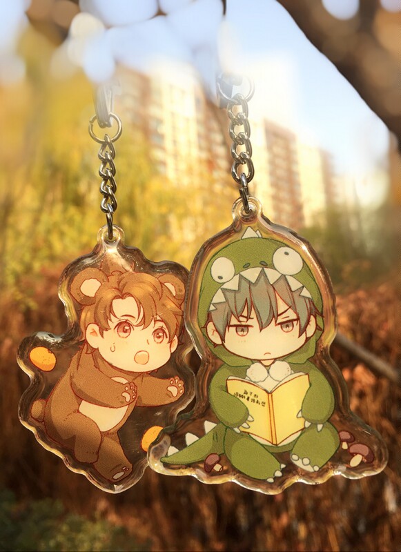 红色钥匙扣璎珞校长陆校长睡衣小熊必行陆必行搭配服饰