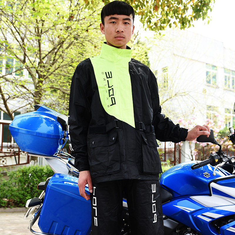 pole摩托车骑行雨衣电动车雨衣男式防水分体式雨衣雨裤套装ar801