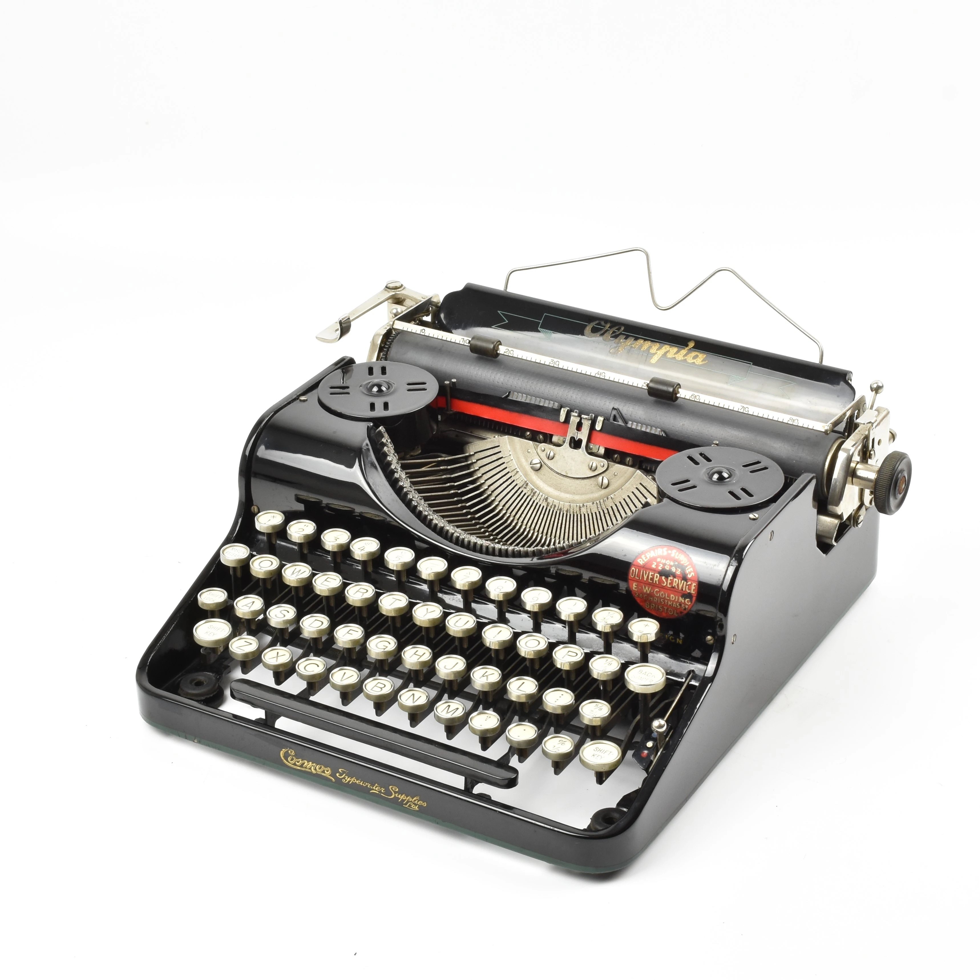 老式打字机复古古可打字olympiatypewriter机械古董收藏打字机