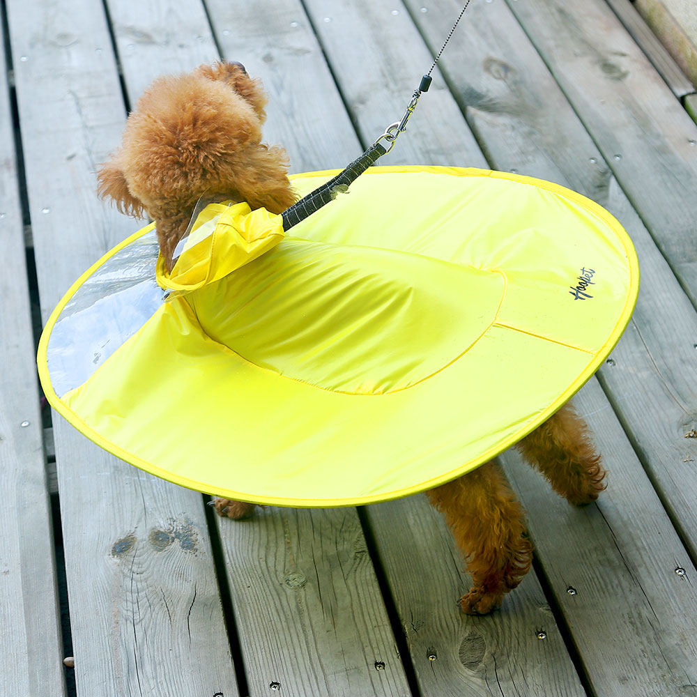 狗狗雨衣飞碟款泰迪比熊衣服四脚防水小型犬小狗雨伞全包宠物雨披