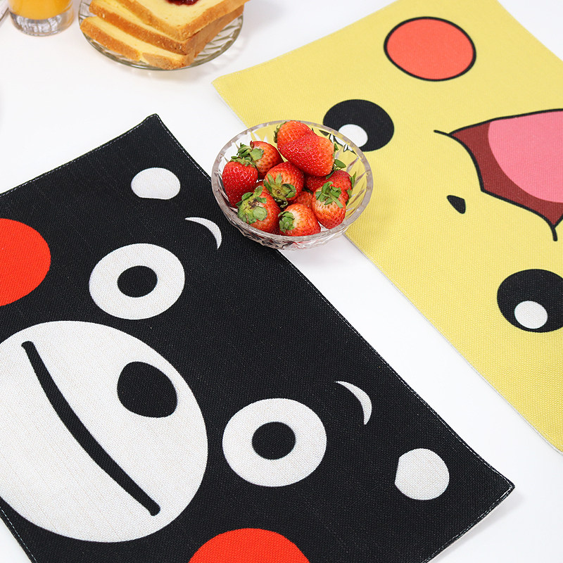 小动动物餐垫卡通可爱儿童饭桌垫布布艺棉麻餐垫