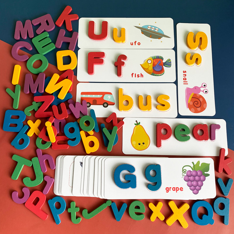 26个英文字母拼写单词游戏儿童益智早教学习拼图