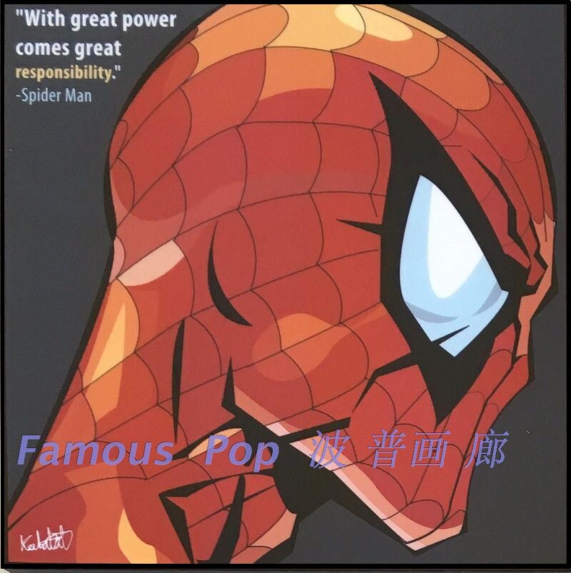 keetatat泰国famouspop波普艺术挂画单幅漫威海报蜘蛛侠现代装饰画