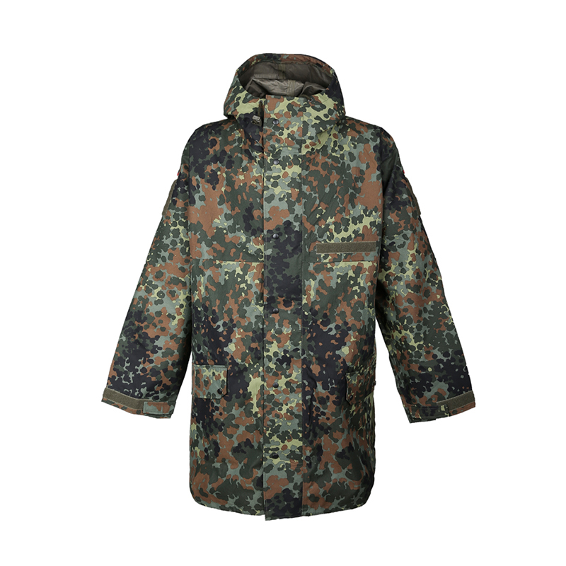 德君迷彩风衣户外中长款保暖风衣铁血君品