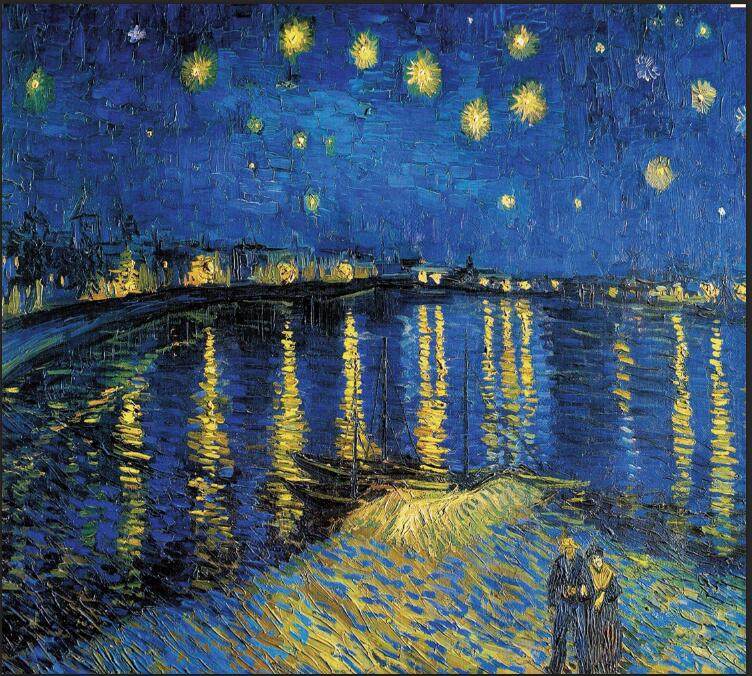 梵高名画星月夜挂布ins背景背景墙墙布房间床头挂毯