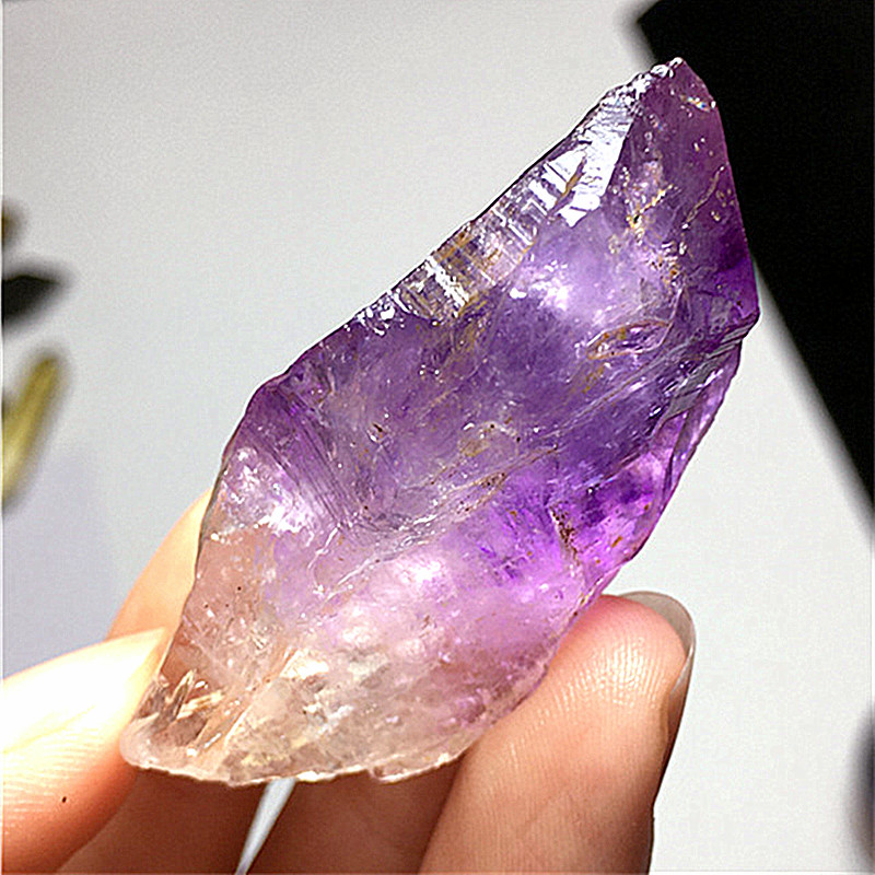 zx天然紫水晶骨干原矿紫晶牙花原石骸骨权杖摆件