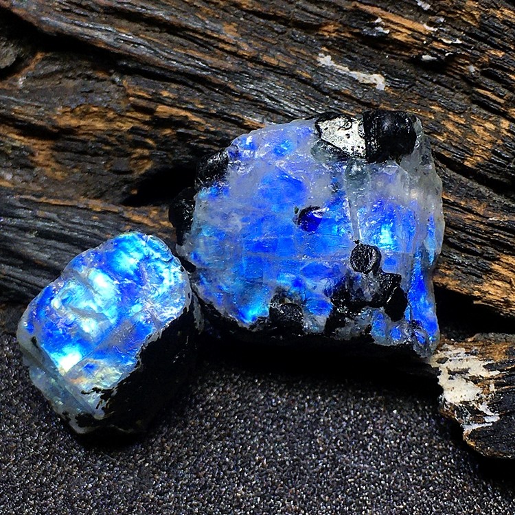 原矿zx天然斯里兰卡蓝月光月光石原石吊坠裸石水晶摆件