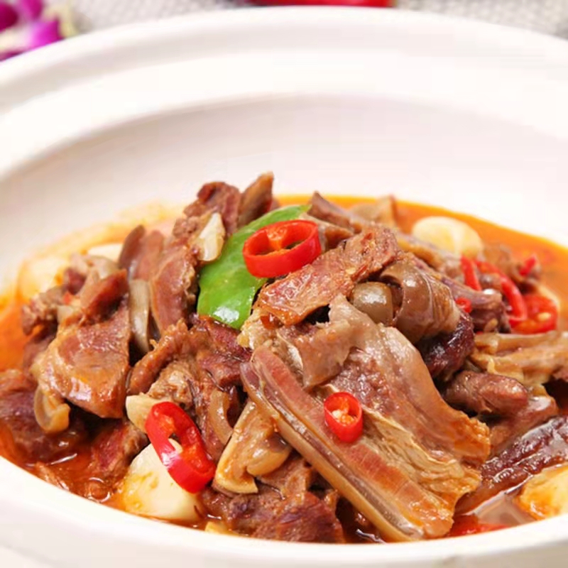 驴肉带皮300g肉片酒饭饭店特色菜半成品火锅干锅驴肉