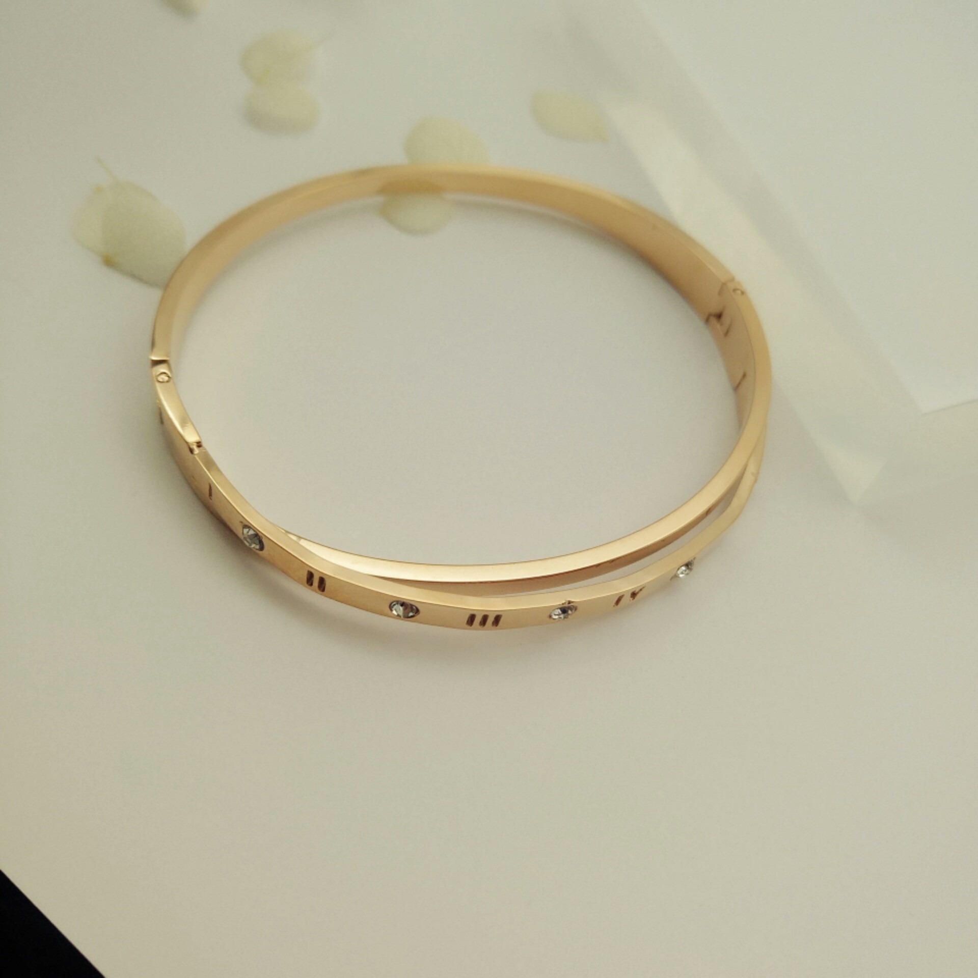 新款刻纹手镯手圈手环个性女士韩版百搭罗马手镯