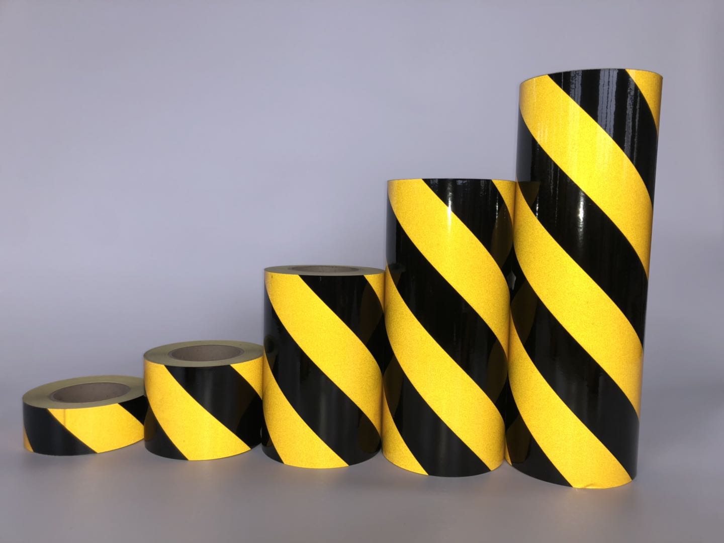 黄黑斜纹间距5cm反光膜反光贴交通膜-mc母婴网
