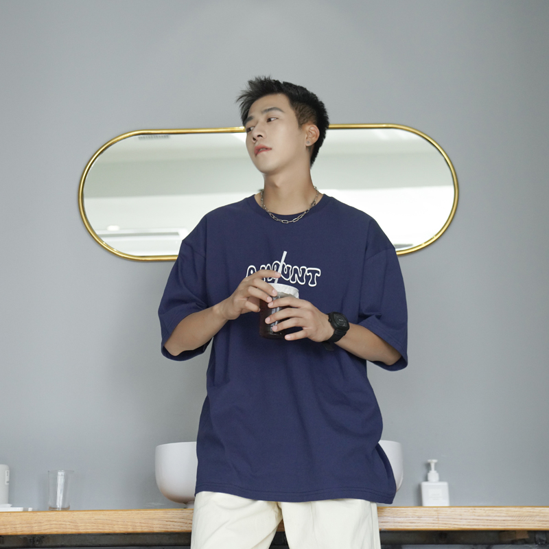 D重磅240g精梳棉夏季立体字母印花短袖T恤男士半袖潮牌打底衫体恤
