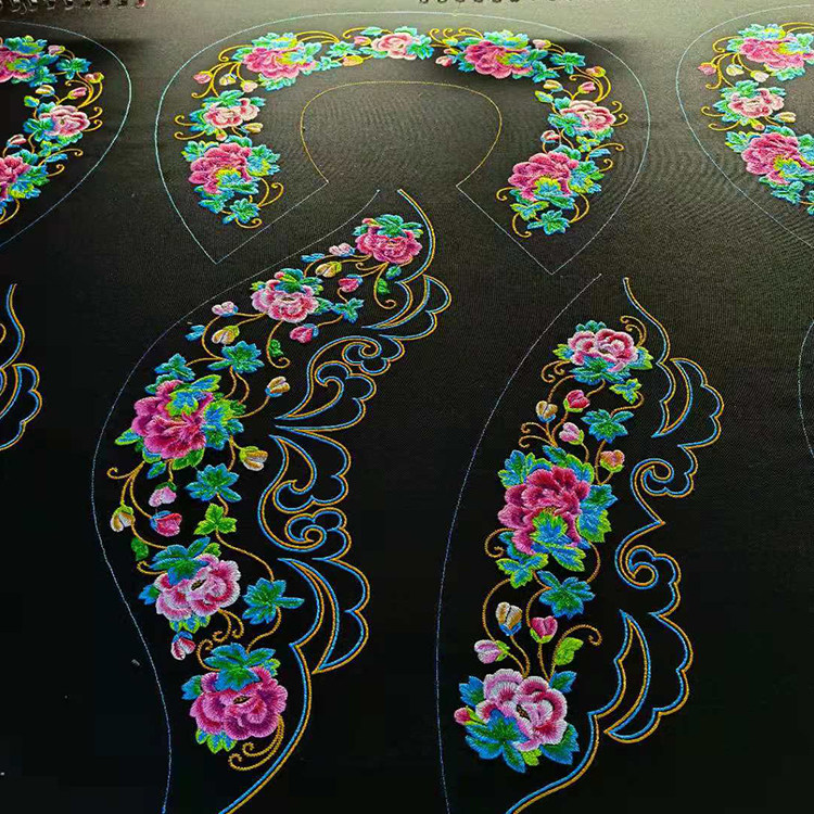 贵州少数民族风格刺绣布依族绣花彝族平针壮族条花刺绣