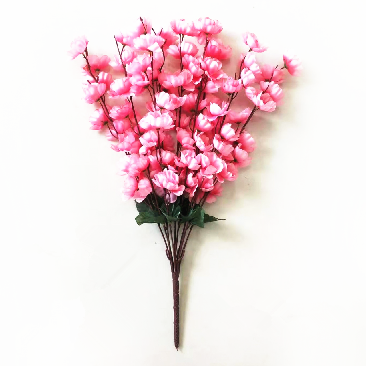 仿真桃花枝樱花假花塑料花单支干花婚庆摆件室内客厅墙面网红装饰
