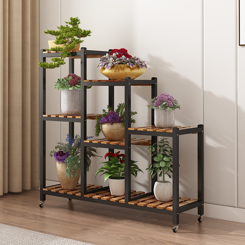 花架置物架阳台客厅室内铁艺落地式多层多肉绿萝花架