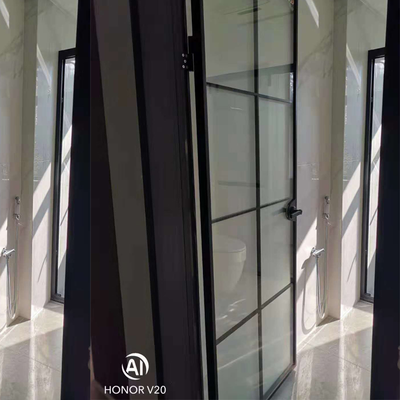 定制卫生间门铝镁合金厕所门窄边平开门玻璃推拉门卧室门