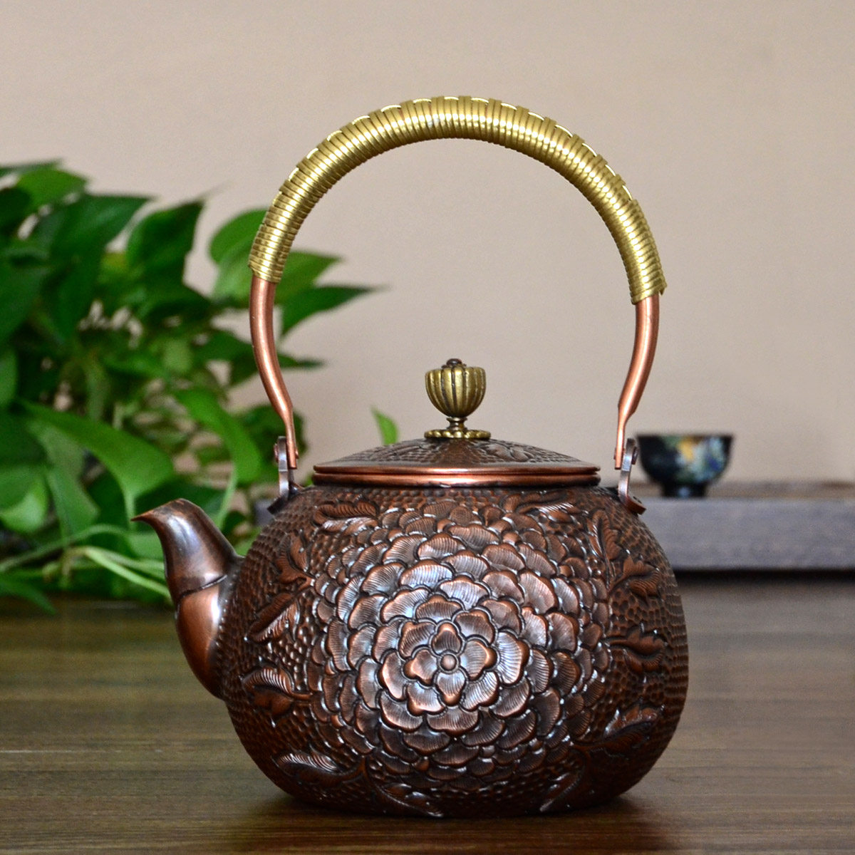 泡茶烧水壶铜壶功夫茶茶道茶艺家用户外大号日本茶壶