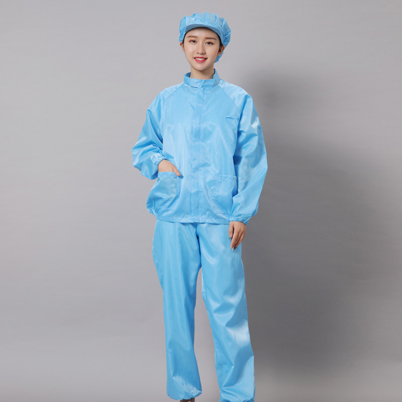 防尘分体带帽防静电工作服套装无尘服食食品工厂防护服