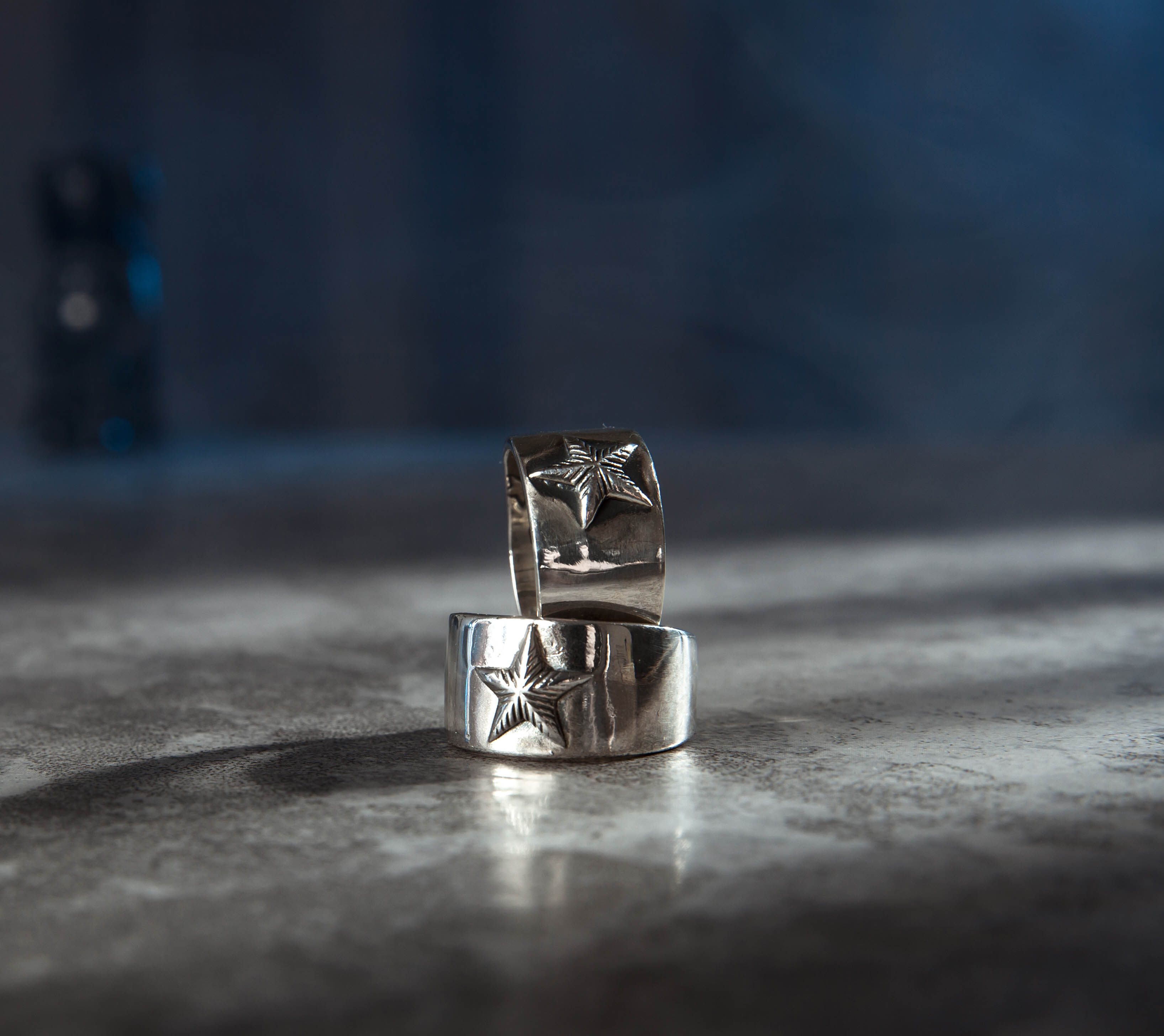 宿主大帝22新款cody戒指星星大五星戒指925纯银纯手工戒指