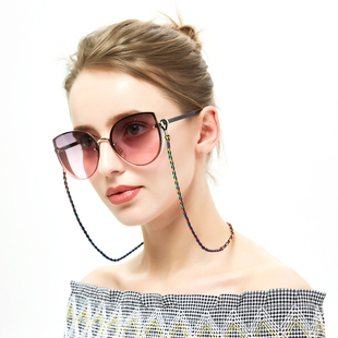 明星眼镜链子蜡绳眼镜绳挂脖皮绳老花镜挂绳儿童眼镜挂链 白宇同款