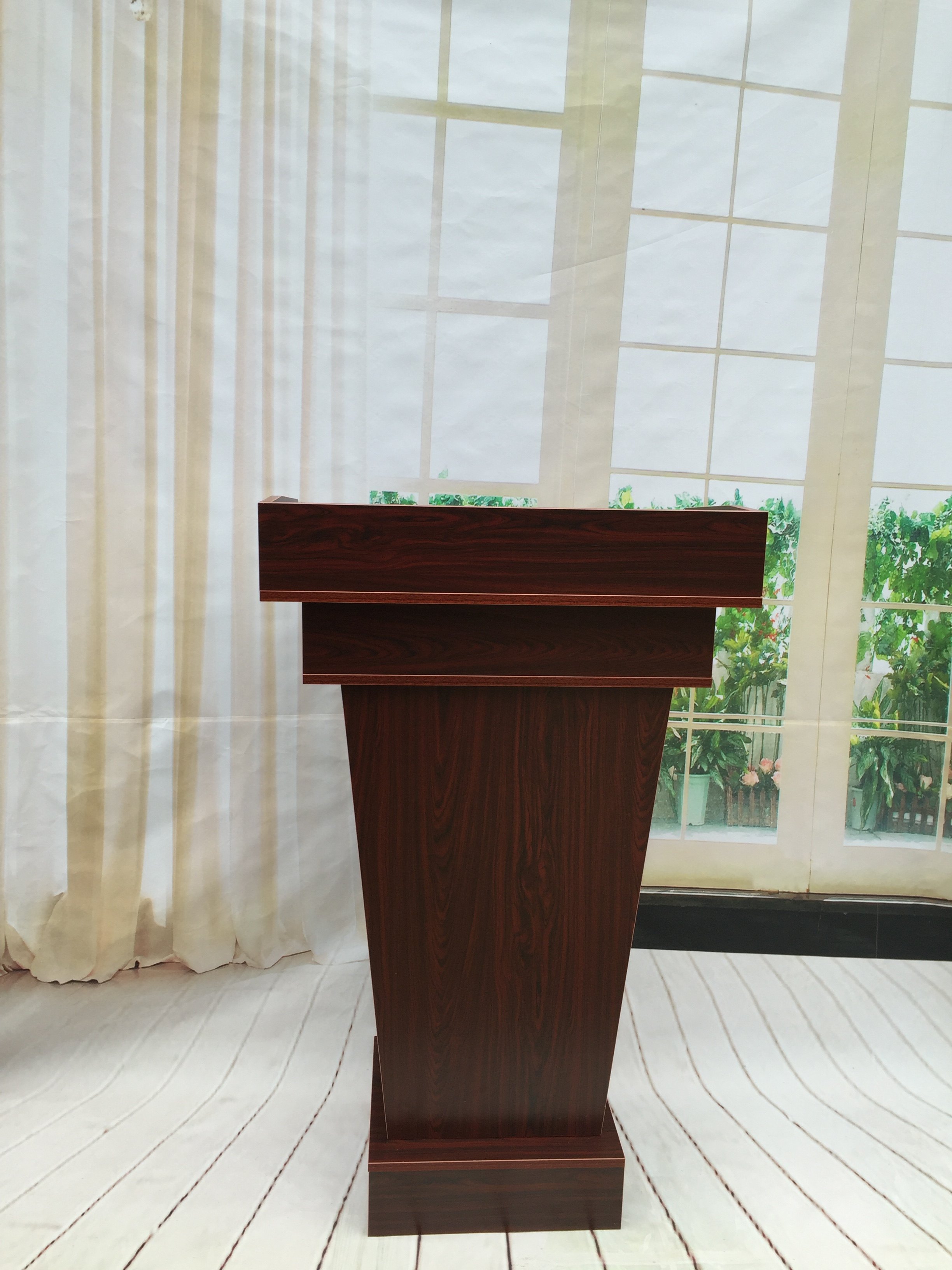 会议讲话实木演讲讲台迎宾接待培训台泊车台演讲台