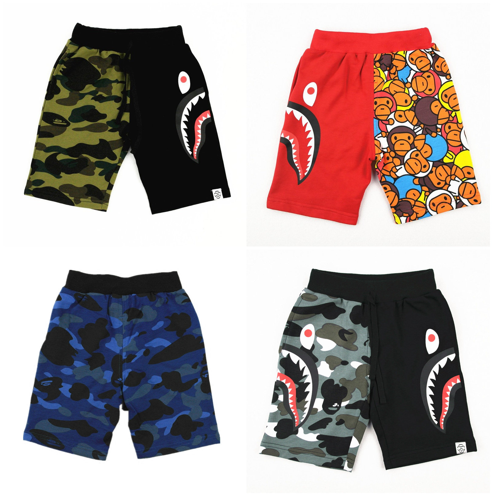 潮牌apezoo亲子五分裤纯棉宝宝鸳鸯夏季运动男女裤子