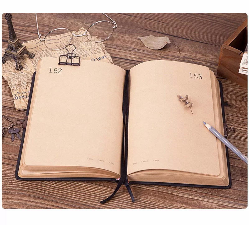 一年日程本日计划一页一日纸带一期牛皮纸牛皮日记本