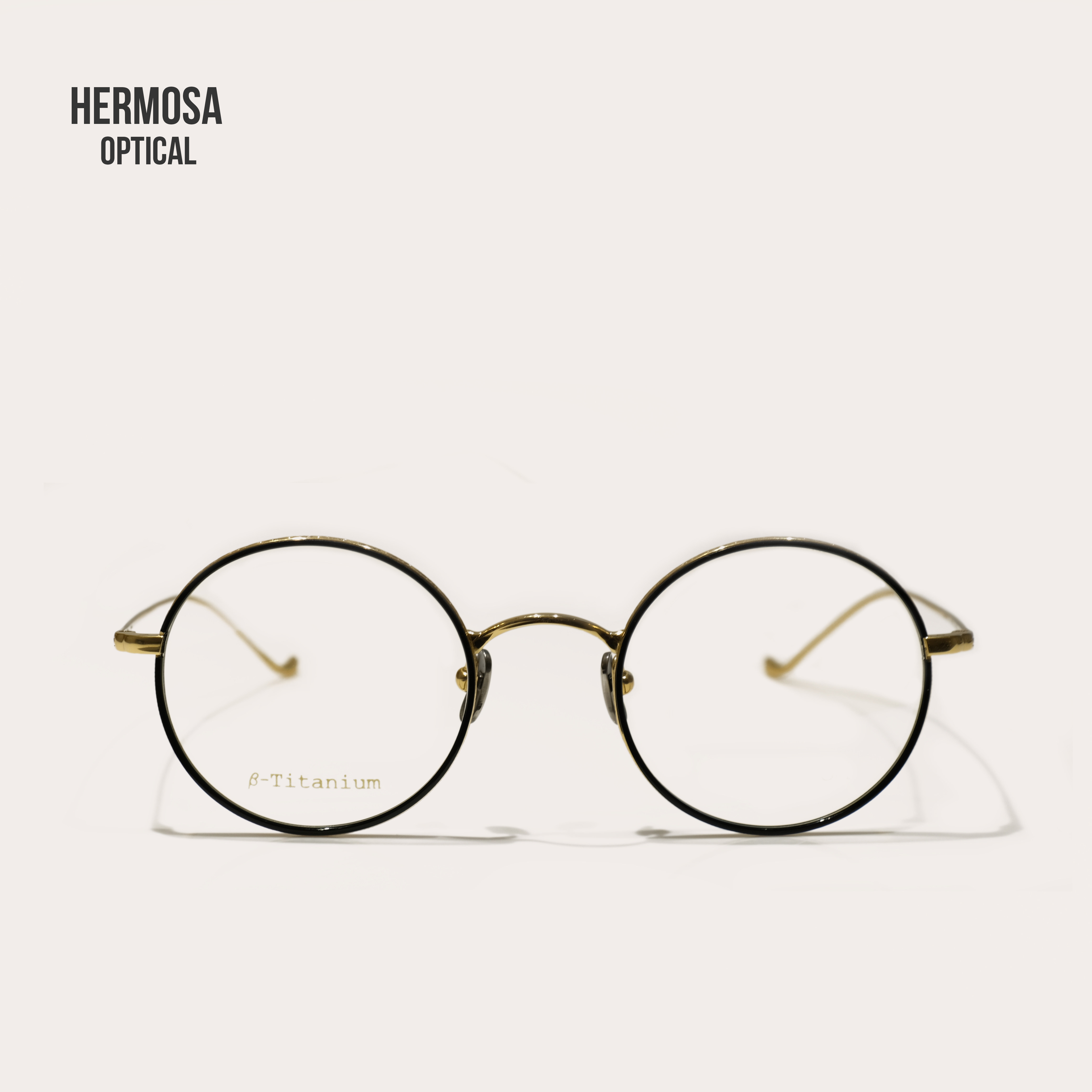 hermosa2021款经典钛金丝边小圆复古绅士文艺文艺男眼镜架