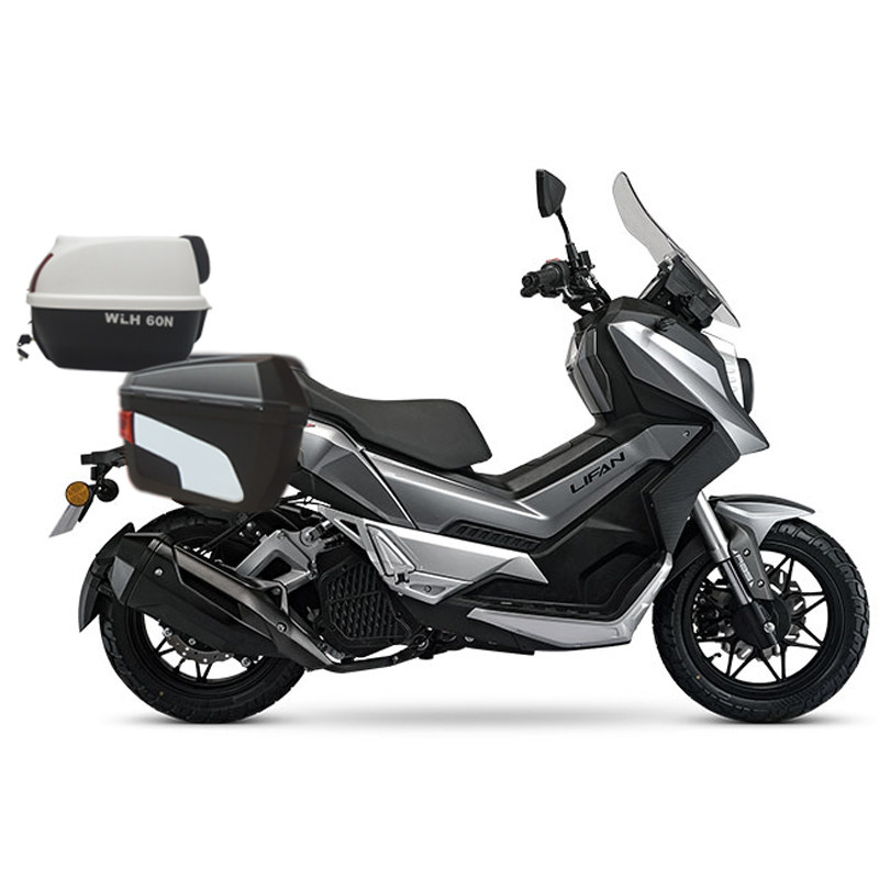 适用于力帆kpv150边箱advlf150t8摩托车塑料储物箱白色摩托车尾箱