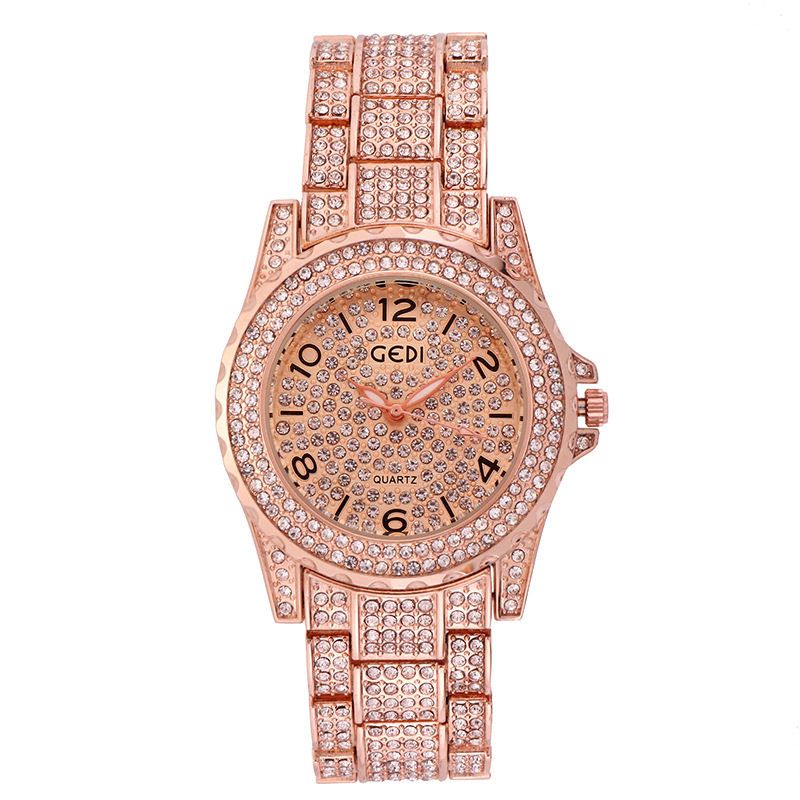gedi新款奢华镶钻女士手表高档大牌跨境时尚国产腕表