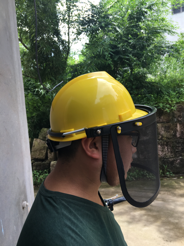 钢丝网面罩头盔割草安全帽面部面罩配件防护罩打草割草机打草护具
