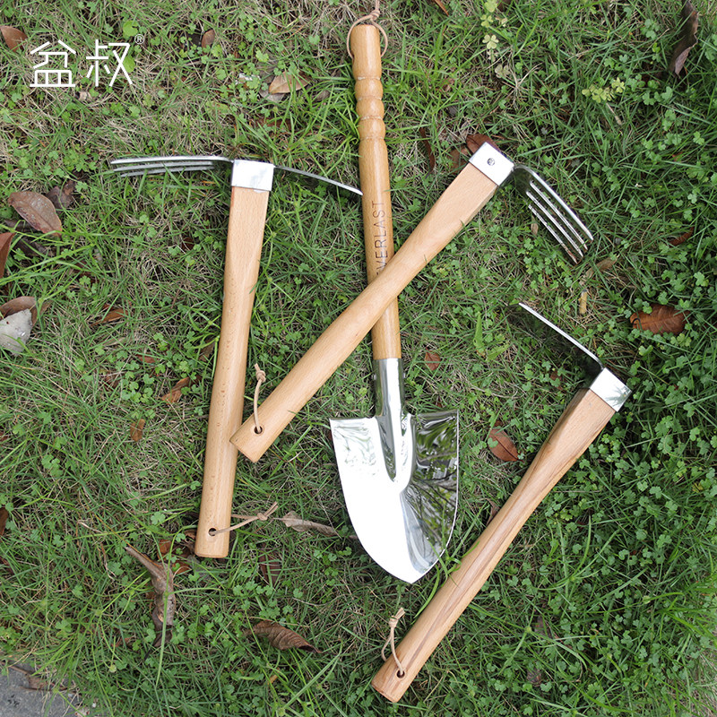盆叔家庭园艺工具不锈钢铲子宽铲窄铲种植阳台铲子
