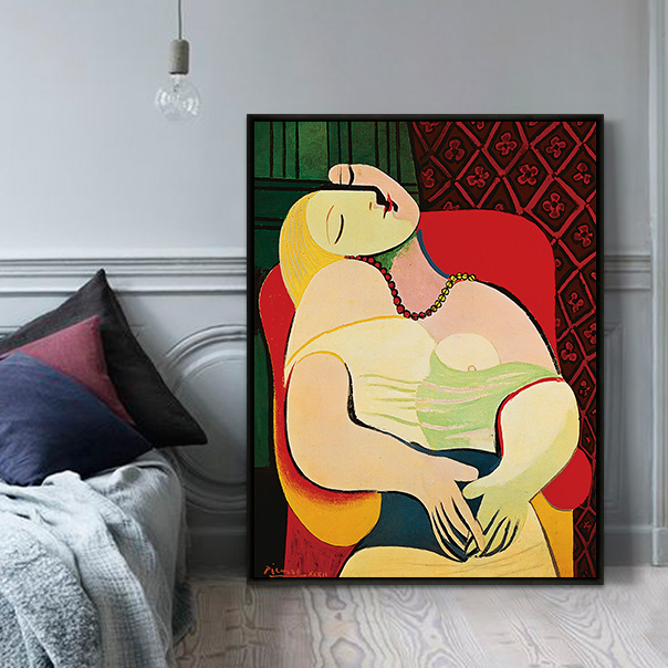 璞图毕加索装饰画梦幻世界名画现代简约抽象艺术客厅挂画现代装饰画